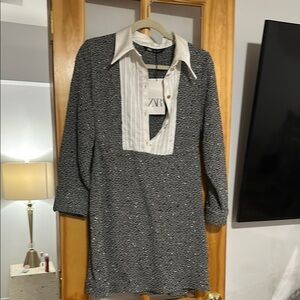 Zara Black and White Women's Dress